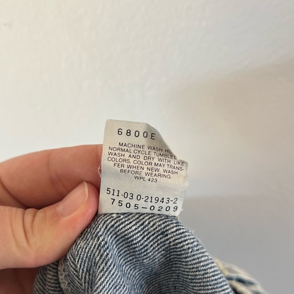 Levi's 505 Vintage Student Fit Pants Acid Wash Straight Leg Jeans Size W27XL28 - Picture 8 of 8